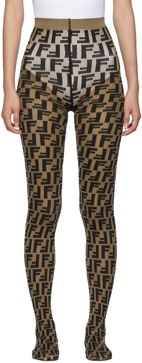 brown fendi tights